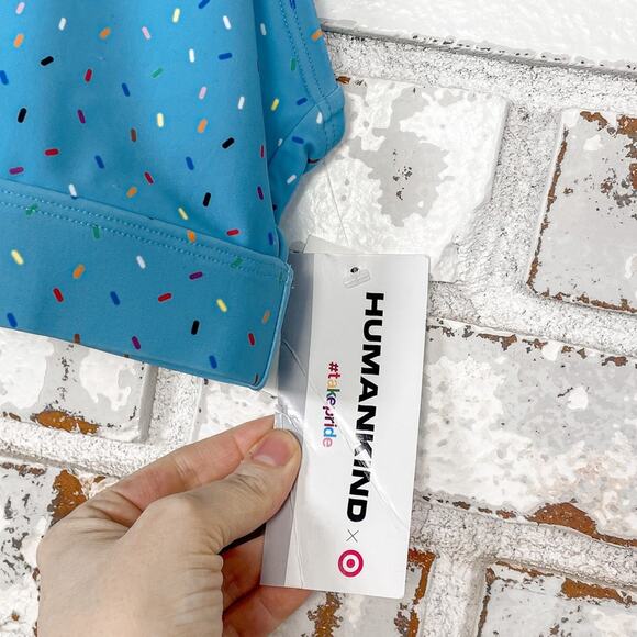 Humankind x Target Bathing Suit Top Pride Month Rainbow Sprinkles M - Picture 4 of 7